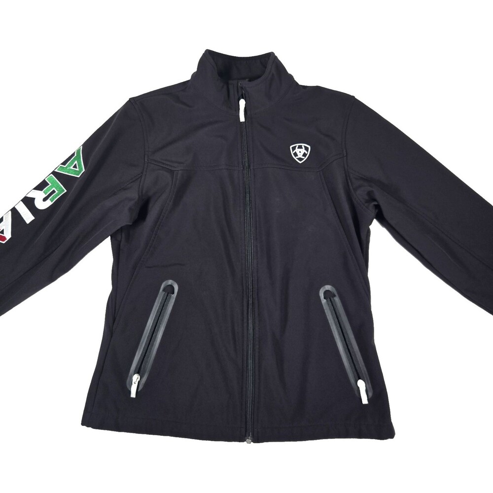 Ariat Tek Women's Team Mexico Softshell Jacket Size Medium Black New No Tags